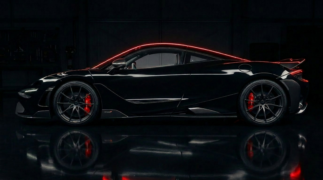 McLaren 720S with clear factory glass before tinting.
